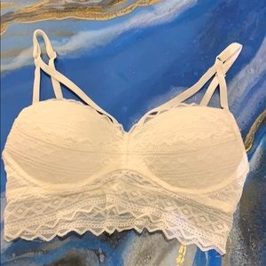 White Lace PINK Push-up Bra